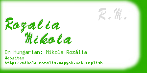 rozalia mikola business card