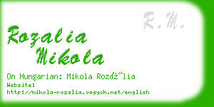 rozalia mikola business card